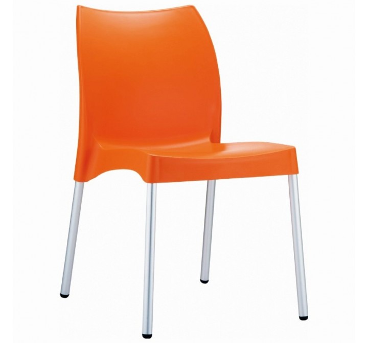 Compamia Vita Resin Outdoor Dining Chair Orange - Angled