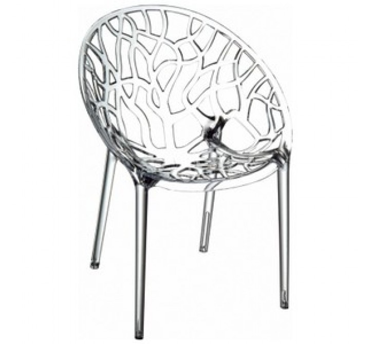 Compamia Crystal Polycarbonate Modern Dining Chair Transparent - Set of 2