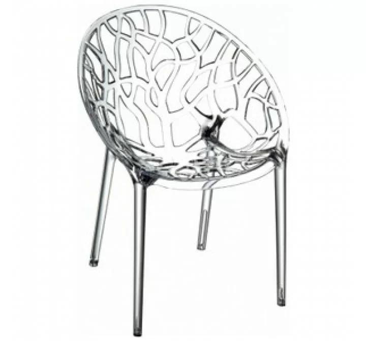 Compamia Crystal Polycarbonate Modern Dining Chair Transparent - Set of 2