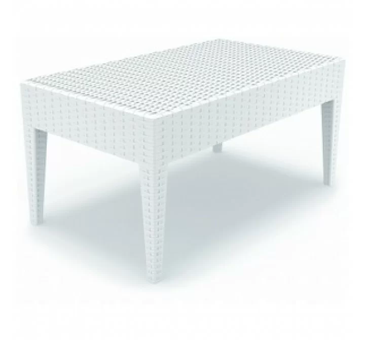 Compamia Miami Rectangle Resin Coffee Table White