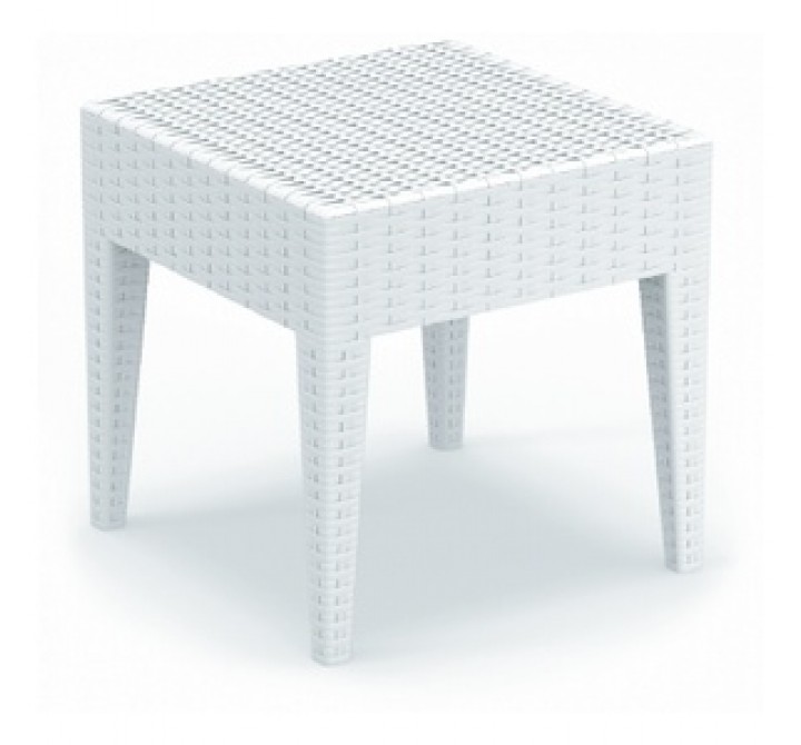 Compamia Miami Square Resin Side Table White