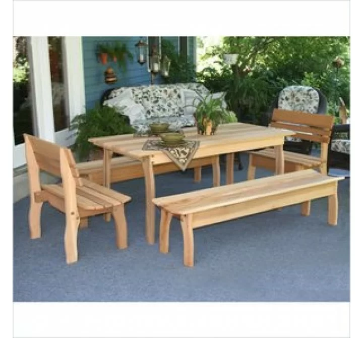 Creekvine Designs 58 x 32 Cedar Gathering Dining Set