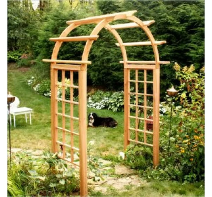 Creekvine Designs Cedar Arched Arbor - 72-Inch Opening