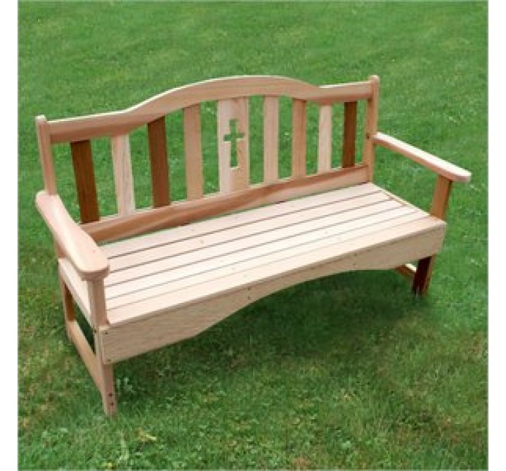 Creekvine Designs 4-Ft Cedar Holy Cross Garden Bench