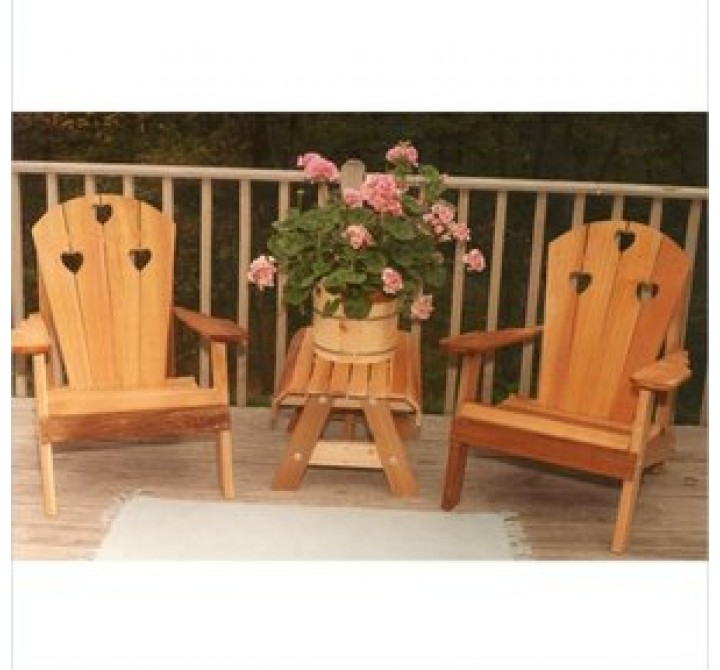 Creekvine Designs Cedar Country Hearts Adirondack Chair Collection