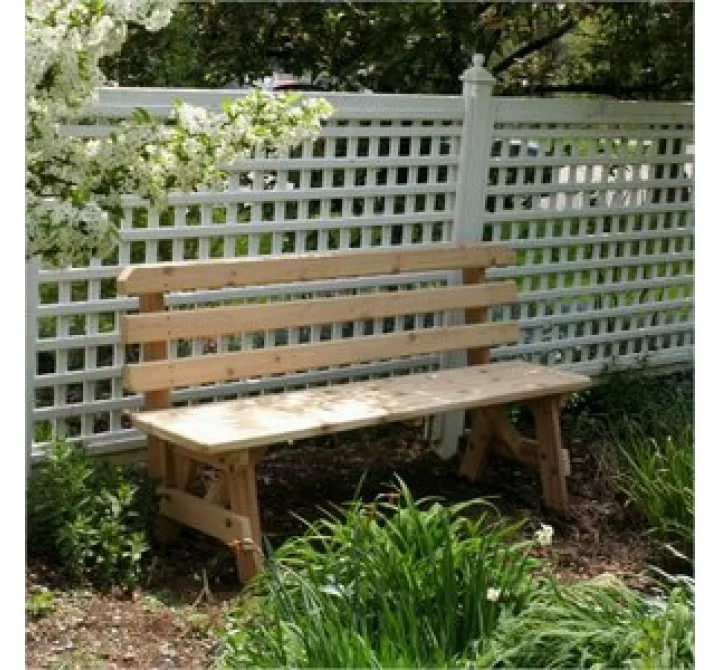 Creekvine Designs Cedar 6-Ft Backed Bench