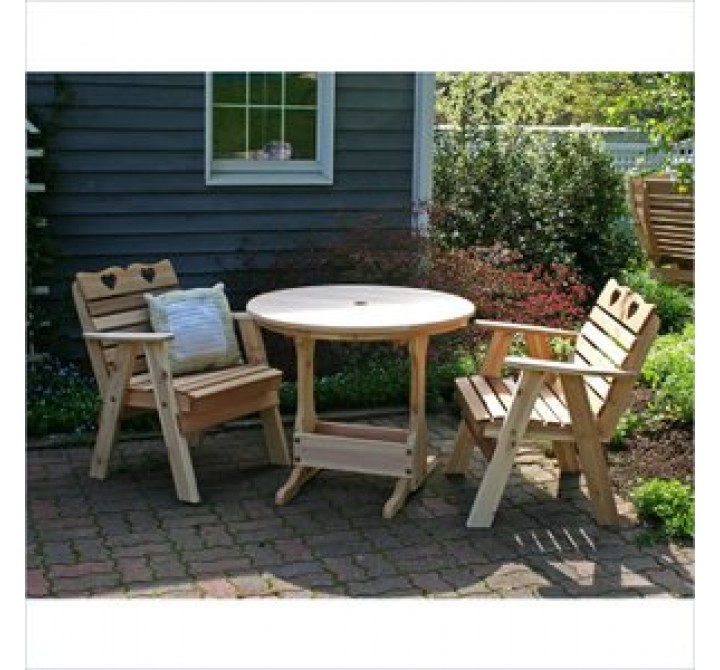 Creekvine Designs Cedar Country Hearts Bistro Set