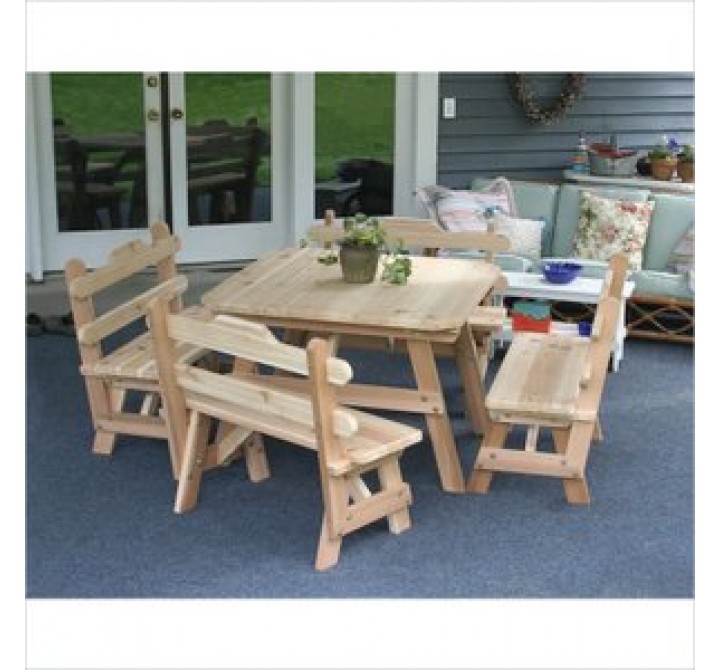 Creekvine Designs Cedar Four Square Dining Set