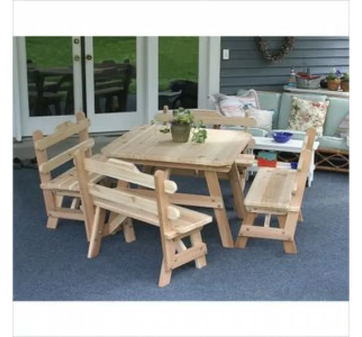 Creekvine Designs Cedar Four Square Dining Set