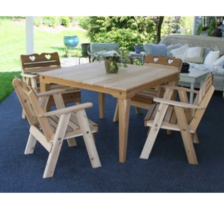 Creekvine Designs Cedar Country Hearts Dining Set