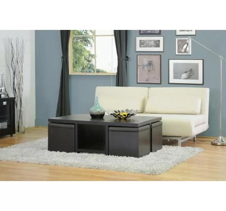 Baxton Studio Prescott Modern Table and Stool Set