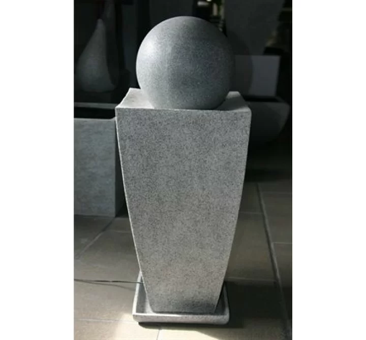 Screen Gems Long Square Planter with Ball Fountain