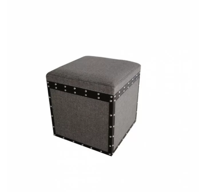Screen Gems Mandalay Square Tweed Storage Stool