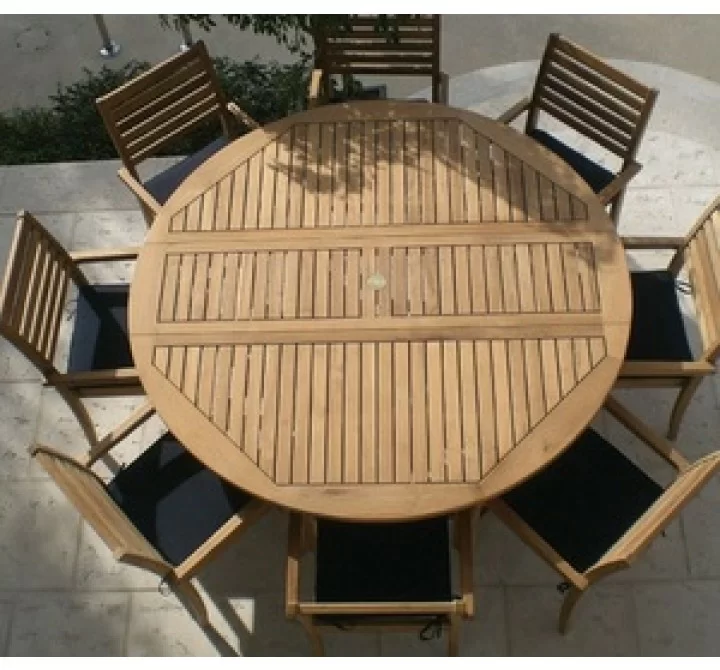 Royal Teak 6' Drop Leaf Table - Round