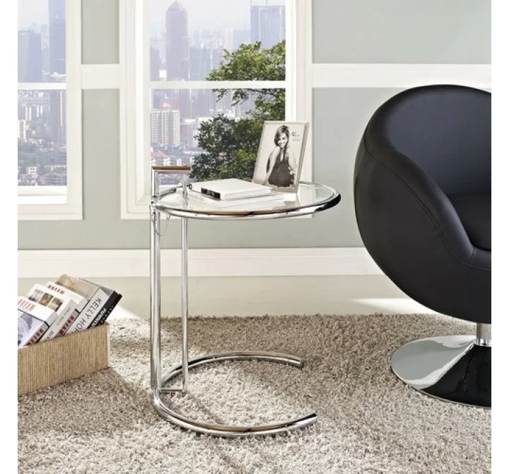 Modway Eileen Gray Side Table in Silver
