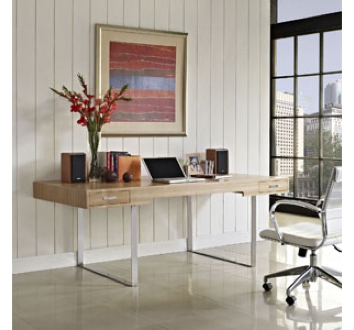 Modway Tinker Desk in Natural