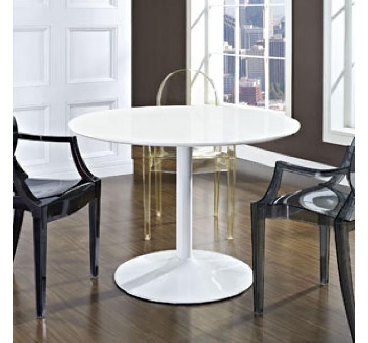 Modway Revolve Dining Table in White