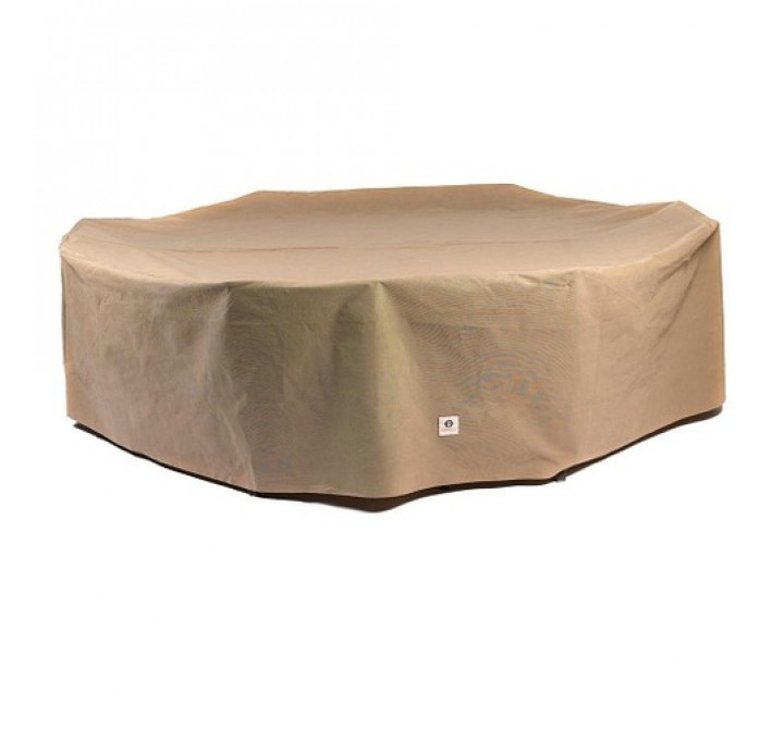 Duck Covers Essential 140"L Rectangle/Oval Patio Table W/ Chairs Cover