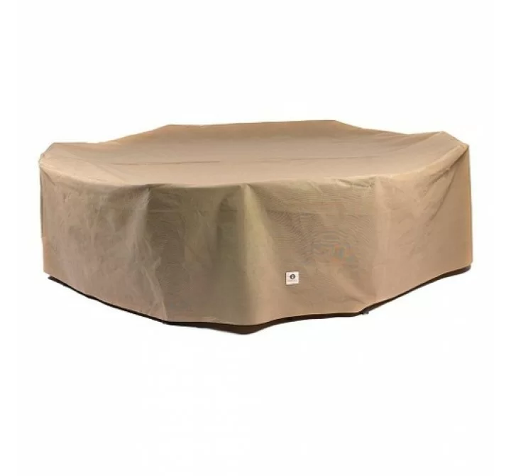 Duck Covers Essential 140"L Rectangle/Oval Patio Table with Chairs Cover