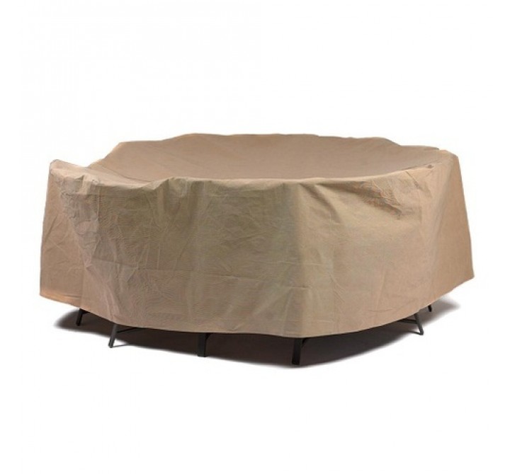 Duck Covers Essential 108"Dia Round Patio Table W/ Chairs Cover