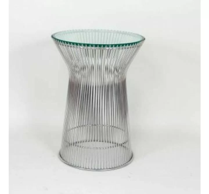 Stilnovo Mid Century Side Table with Tempered Glass Top