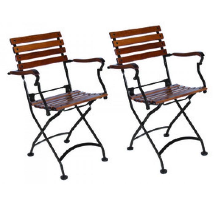 French Café Bistro Folding Armchair - set of 2 