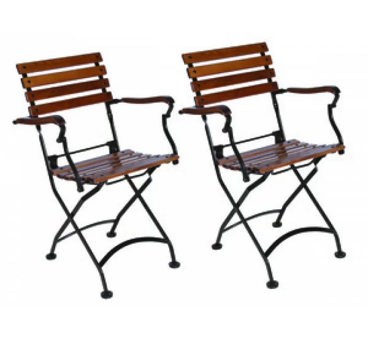 French Café Bistro Folding Armchair - set of 2 