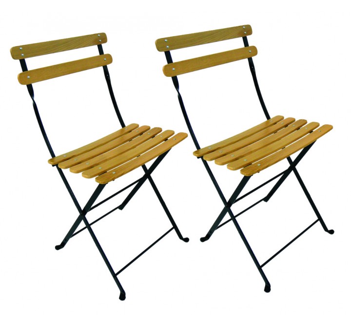 French Café Bistro Folding Side Chair - set of 2 