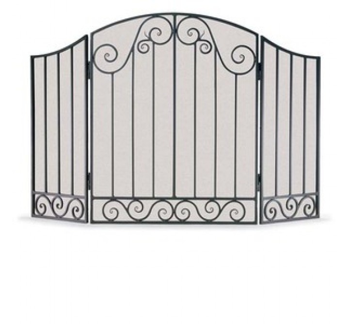 Fireside America Napa Forge 3 Panel Vienna Arch Screen - Black