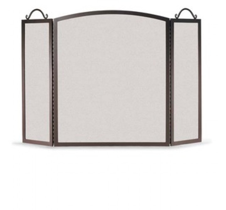 Fireside America Napa Forge Traditional Arch 3 Panel Screen - Black