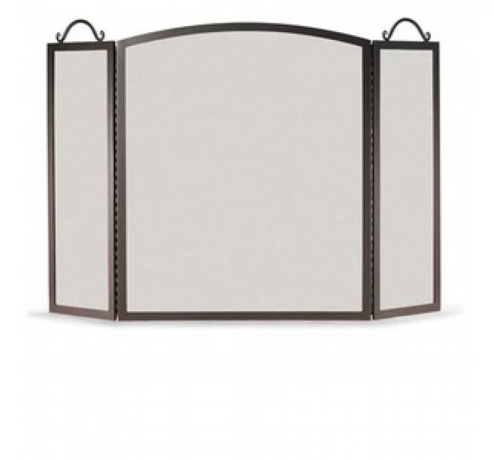 Fireside America Napa Forge Traditional Arch 3 Panel Screen - Black