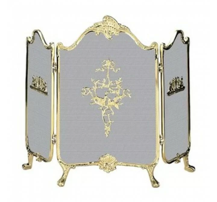 Fireside America 3 Panel Ornate French Screen