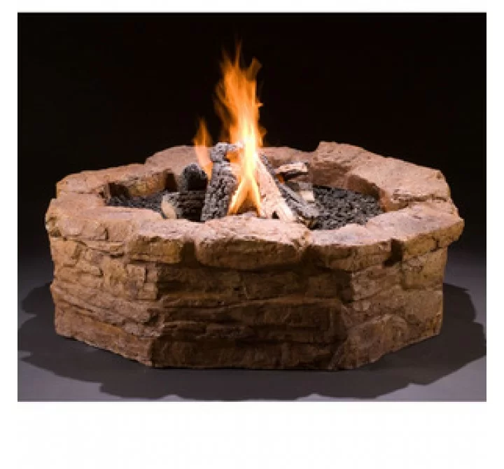 Fireside America Hargrove Outdoor Gas Fire Pit Kit - Sandstone