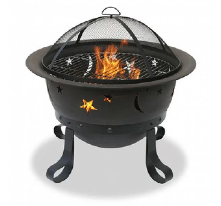 Fireside America Bronze Fire Bowl With Stars And Moon