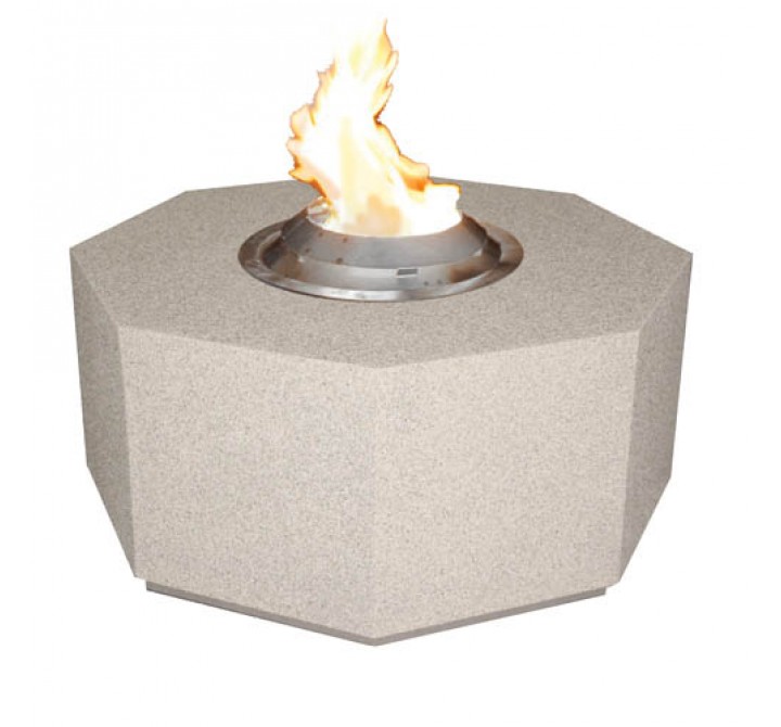 Fireside America Octagon Gas Fire Pit With Bio Fuel Burner