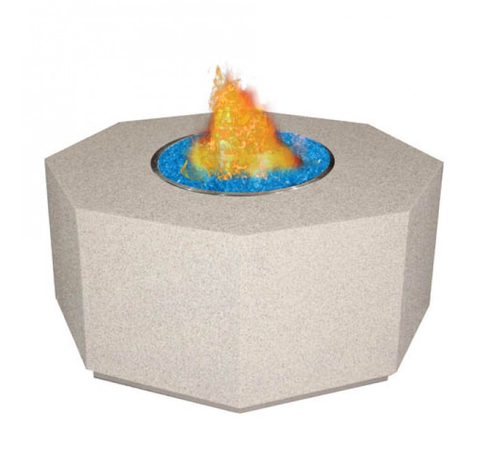 Fireside America Octagon Gas Fire Pit For Fire Glass Gems