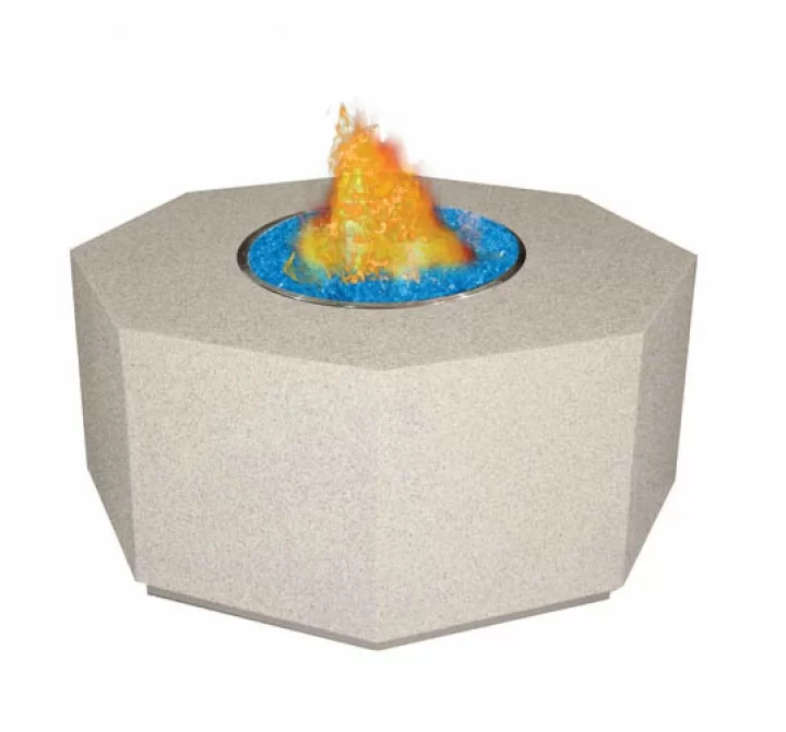 Fireside America Octagon Gas Fire Pit For Fire Glass Gems