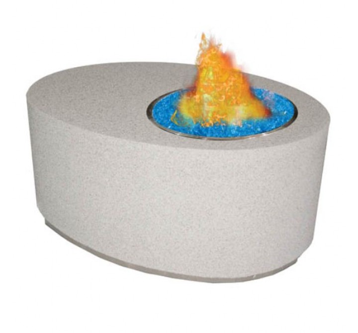 Fireside America Oval Gas Fire Pit For Fire Glass Gems - LP
