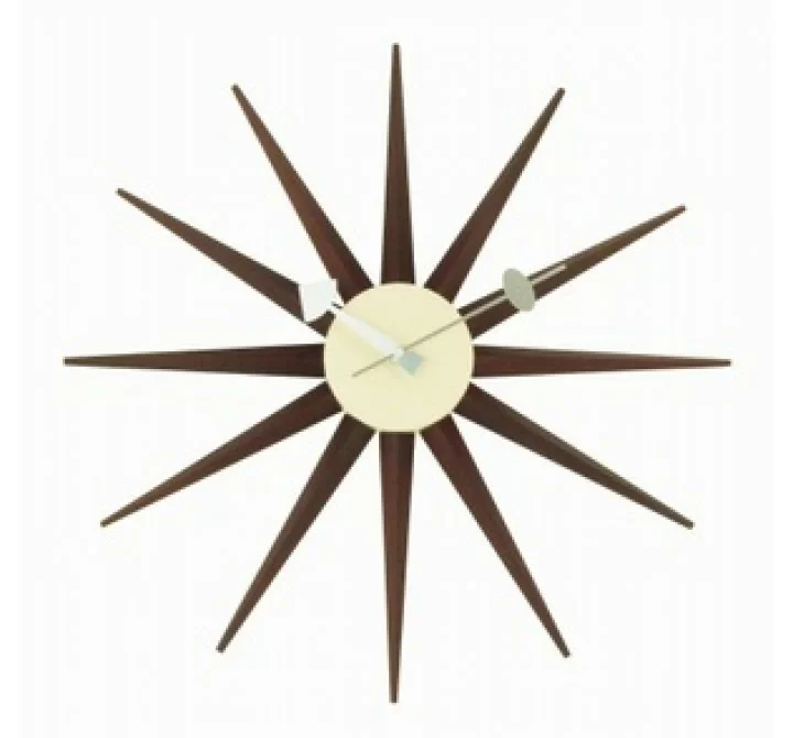 Stilnovo George Nelson Sunburst Clock - Walnut