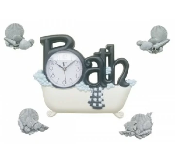 Stilnovo The Bath Clock with Four Shells - Black/White