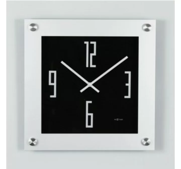 Stilnovo Steel  Wall Clock - Black/Silver