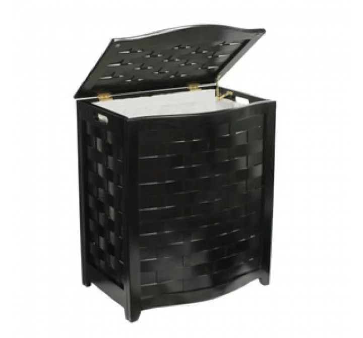 Mahogany Finished Bowed - Lid Opened