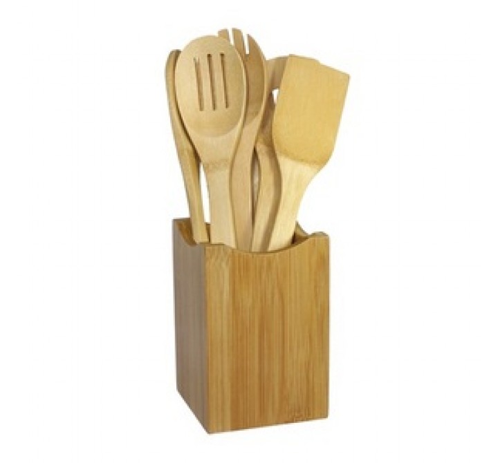 Oceanstar 7 Piece Bamboo Cooking Utensil Set 