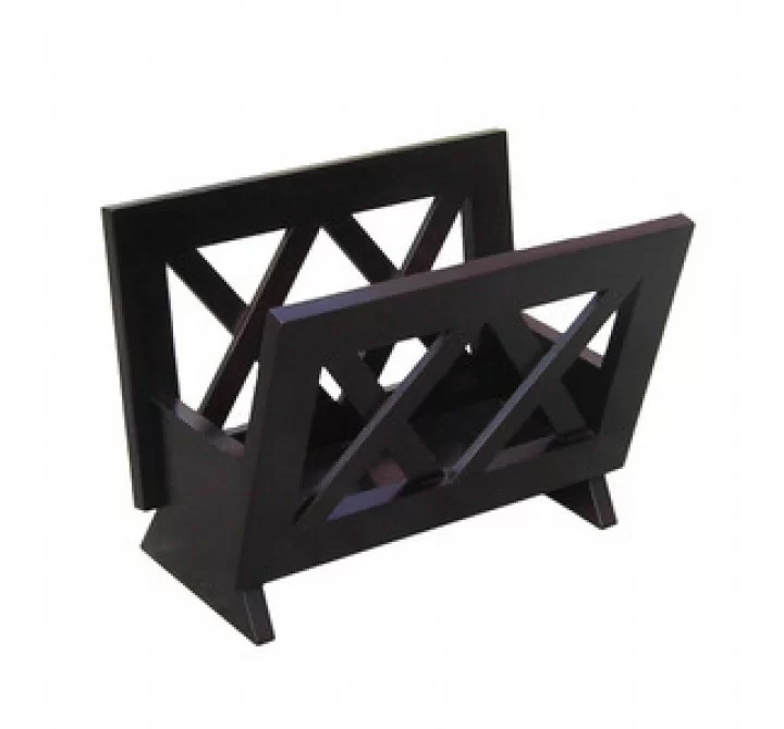 Oceanstar Contemporary Mahogany Solid Wood Magazine Rack