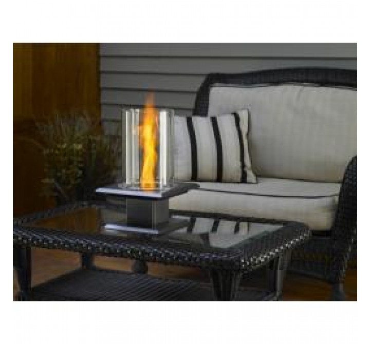 Outdoor Greatroom Company Allure Fire Pit - Venturi Flame - Silver Vein - Lifestyle