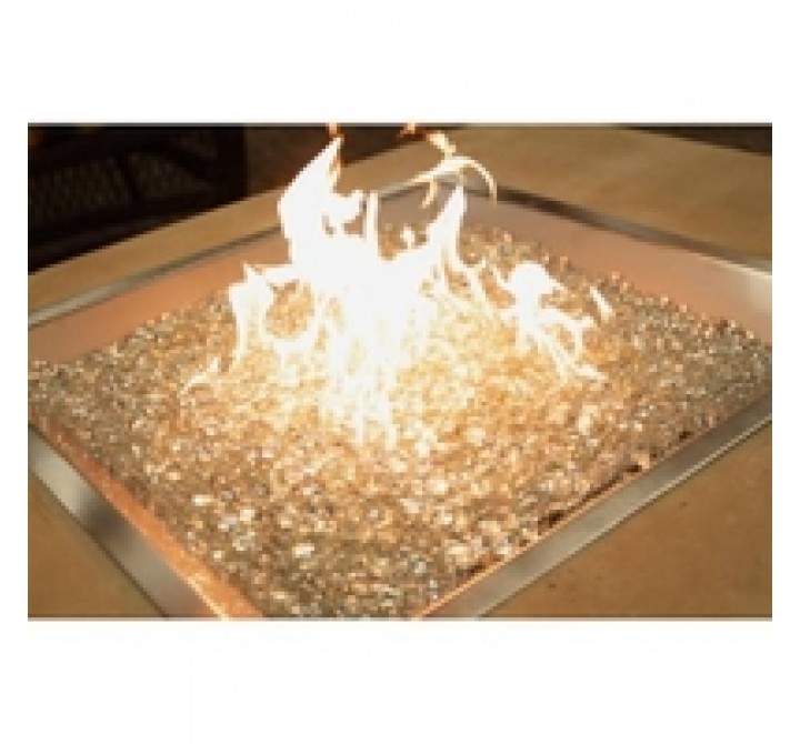 Outdoor Greatroom Company 24" x 24" Square Fire Pit Burner - Lit