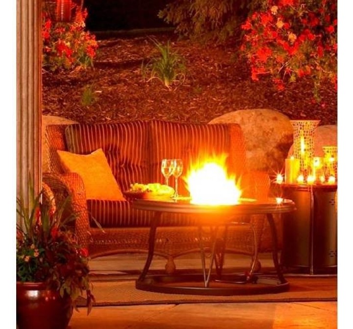 Outdoor Greatroom Company 48" Granite Fire Pit Table - Lifestyle