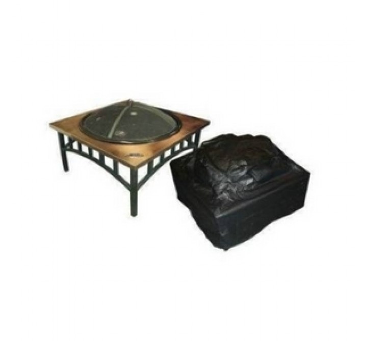 Outdoor Greatroom Company Square Vinyl Cover for Colonial 4242 Fire Pit  - Lifestyle