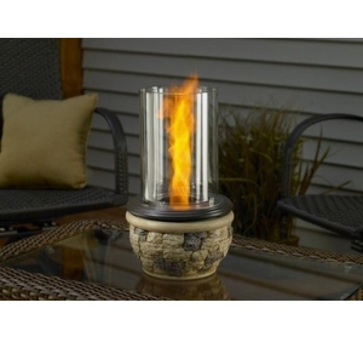 Outdoor Greatroom Company Ledgestone Fire Pit - Venturi Flame - Lifestyle