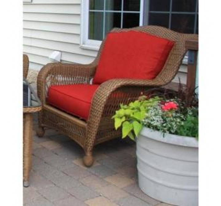 Outdoor Greatroom Company Kate Collection Chair with Rave Cherry Cushion - Lifestyle